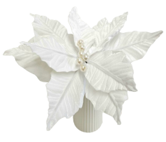 Dekorácia prízdoba pick vianočná ruža poinsettia 21cm