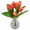 Buchet de Lalele x9 portocaliu 33cm flori artificiale