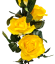 Buchet de trandafiri x6 88cm flori artificiale galben