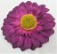 Gerbera Daisy główka kwiatowa O 10cm fioletowa sztuczna
