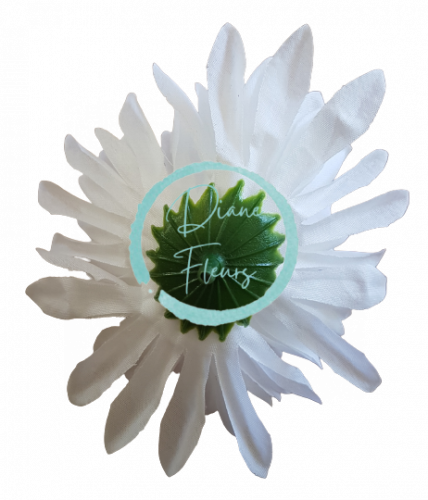 Krizantém virágfej Ø 10 cm fehér művirág