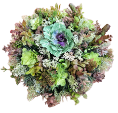 Artificial wreath decorated in a natural style 43cm