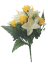 Růže & Lilie kytice "13" žlutá & bílá 32cm umělá