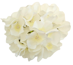 Hortenziafej 12cm művirág krém