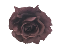 Cap de floare de trandafir O 3,9 inches (10cm) violet inchis flori artificiale