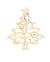 Vánoční dekorace Stromeček dřevěná 10cm