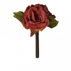 Buket ruža i hortenzija smeđi 26 cm umjetni