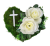 Dekoratív moha koszorú "Szív" rózsák és kiegészítők 22cm x 22cm