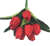Künstliche Tulpenstrauß x9 Rot 33cm