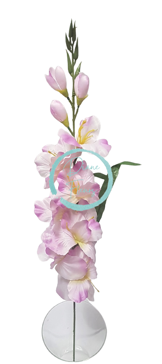 Gladiola kusová do vázy 78cm ružová umelá