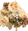 Изкуствен букет от божури, хортензии и аксесоари 48 см прасковен