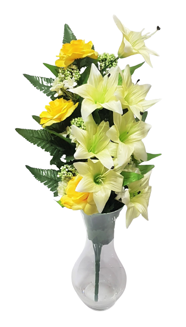 Lilien - Künstliche Blume - eine schöne Dekoration für jeden Anlass - Farbe - Grün