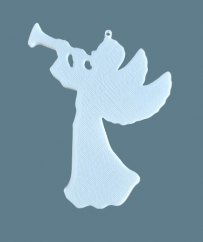 Božićni ukras 3D Anđeo od reciklirane plastike 10cm