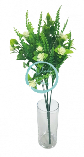 Künstlicher Strauß x6 mit kleinen Blumen 37cm