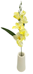 Künstliche Gladiole klein 52cm Gelb