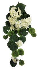Umjetni pelargonija Geranium penjanje "8" bijela 70cm