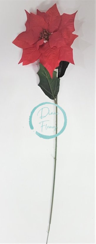 Poinsettia Poinzercia Vianočná ruža 73cm červená umelá