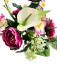 Mazzo artificiale di peonia, alstroemeria, calla e accessori 42 cm bordeaux