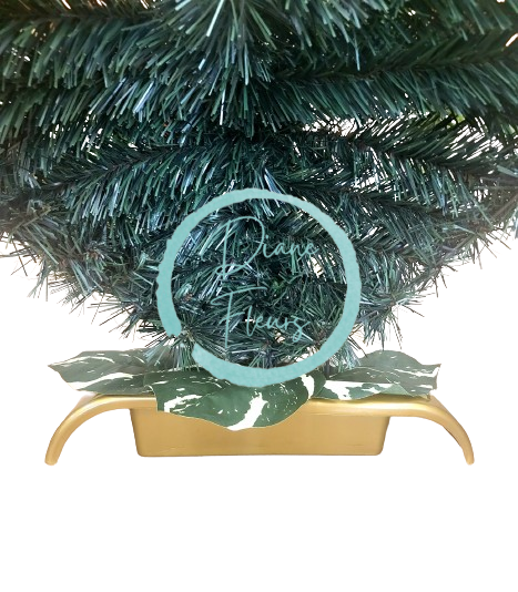 Sztuczny wianek na stojaku „Serce” Dalie i róże oraz akcesoria 45cm x 40cm