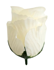 Růže poupě hlava květu 6cm x 5cm krémová umělá