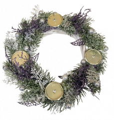 Christmas advent wicker wreath 25cm