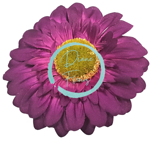 Gerbera Daisy główka kwiatowa O 10cm fioletowa sztuczna