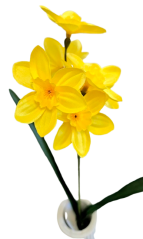 Umelý Narcis vetva 45cm žltá