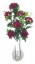 Chryzantéma vetva x7 75cm vínová umelá