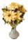 Artificial Gerbera Daisy & Orchid Bouquet 33cm Cream