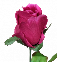 Pączek róży jednoczęściowy sztuczny 64 cm bordowy