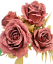 Изкуствен букет от рози и аксесоари 46 см бордо