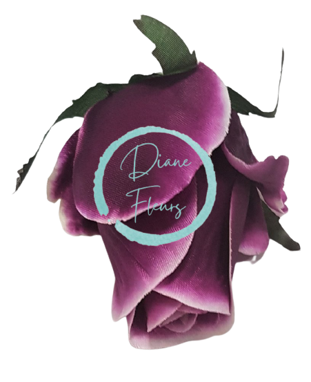 Cap de floare de trandafir 8cm x 6cm violet flori artificiale