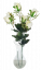 Ruža kytica vetva x6 78cm umelá krémová