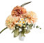 Artificial Dahlias Bouquet x5 30cm Light Brown