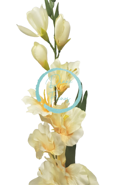 Gladiola kusová do vázy 78cm žltá umelá