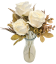 Изкуствен букет от рози и аксесоари 46 см крем