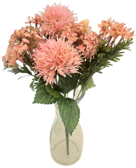 Голям букет от изкуствени розови цветя Thistle & Accessories 43 см