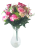 Künstliche Rosen & Alstroemeria & Nelke Strauß x18 Weinrote 50cm
