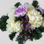 Arrangement mit künstlichen Chrysanthemen & Rosen & Lilien Zubehör 60cm x 30cm x 18cm
