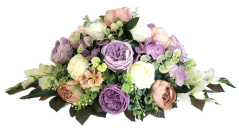 Aranžma exclusive umetne potonike, Vrtnice, delfiniji delphinium in dodatki 80cm x 30cm x 35cm AS1092