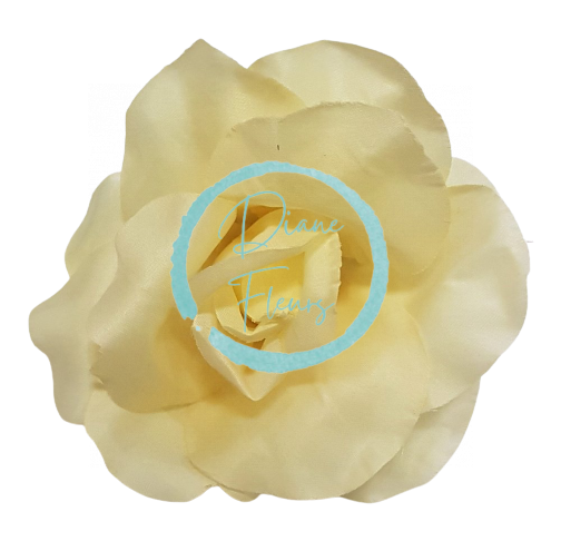 Cap de floare de trandafir O 5,1 inches (13cm) bej flori artificiale