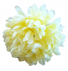 Krizantém virágfej Ø 13cm krém művirág