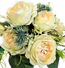 Artificial Peonies & Accessories Bouquet 48cm Light Green