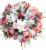Luxos coroană din rachita de flori artificiale exclusiv trandafiri și accesorii Ø 30cm