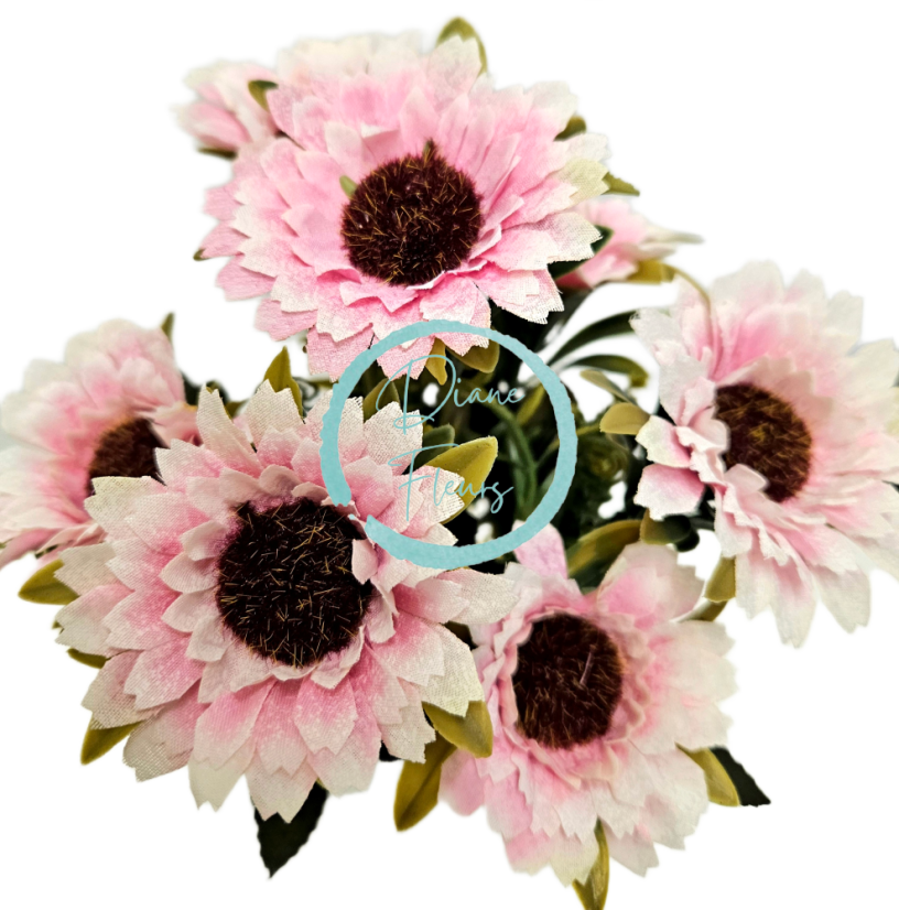 Künstliche Gänseblümchen Strauß 32cm Rosa