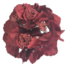 Hortenzija glavica O 16cm bordo umetna