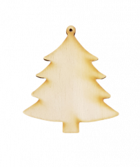 Vánoční dekorace Stromeček dřevěná 5cm
