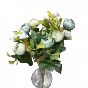 Kamélie - Kvalitní a krásná umělá květina ideální jako dekorace - Barva - modrá