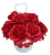 Artificial Roses with a heart in flowerpot 25cm x 28cm