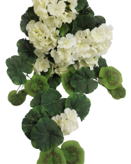 Umjetni pelargonija Geranium penjanje "8" bijela 70cm